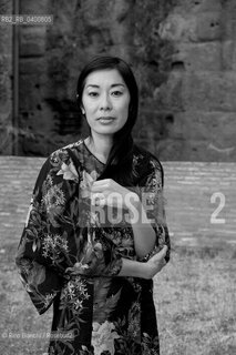 Rome July 11, 2017..Katie Kitamura is a novelist, journalist and critic of American art of Japanese origin, photographed in Rome in the Basilica of Massenzio/Katie Kitamura romanziere, giornalista e critico darte americano di origine giapponese, fotografata a Roma nella Basilica di Massenzio.. ©Rino Bianchi/Rosebud2