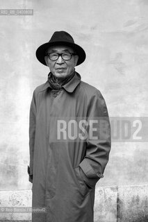 Rome February 3, 2017..Ko Un, South Korean poet, photographed in Romes Piazza di Pietra/Ko Un, poeta sudcoreano, fotografato a Roma in Piazza di Pietra.. ©Rino Bianchi/Rosebud2