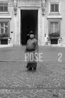 Rome February 3, 2017..Mend-Ooyo Gombojav is a Mongolian writer, poet and calligrapher, born in the family of a pastor, directs the Mongolian Academy of Culture and Poetry/Mend-Ooyo Gombojav è uno scrittore mongolo, poeta e calligrafo,  nato nella famiglia di un pastore, dirige l Accademia Mongola  di Cultura e Poesia.. ©Rino Bianchi/Rosebud2