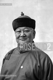 Rome February 3, 2017..Mend-Ooyo Gombojav is a Mongolian writer, poet and calligrapher, born in the family of a pastor, directs the Mongolian Academy of Culture and Poetry/Mend-Ooyo Gombojav è uno scrittore mongolo, poeta e calligrafo,  nato nella famiglia di un pastore, dirige l Accademia Mongola  di Cultura e Poesia.. ©Rino Bianchi/Rosebud2
