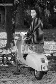 Rome November 10, 2018..Michela Monferrini, writer and poet, photographed in Rome in the district of Testaccio/Michela Monferrini, scrittrice e poetessa, fotografata a Roma nel quartiere di Testaccio. ©Rino Bianchi/Rosebud2