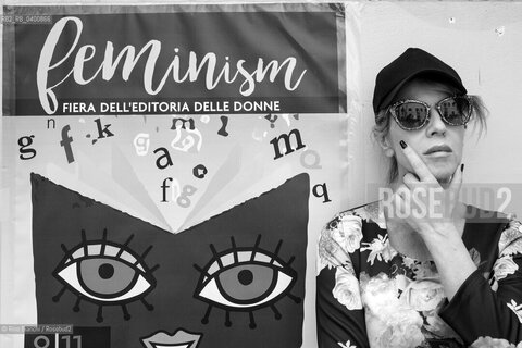 Rome March 9, 2018..Paola Nazzaro, Italian costume disigner, set designer and writer, photographed in the garden of the Casa Internazionale delle Donne of Rome /Paola Nazzaro, ciostumista, scenografa e scrittrice, fotografata nel giardino della Casa Internazionale delle Donne di Roma. ©Rino Bianchi/Rosebud2