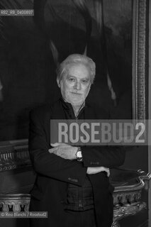 Rome May 10, 2019..Roberto Pazzi, poet, writer and journalist, photographed in Rome in the Napoleonic Museum spaces/Roberto Pazzi, poeta, scrittore e giornalista, fotografato a Roma negli spazi del Museo Napoleonico. ©Rino Bianchi/Rosebud2
