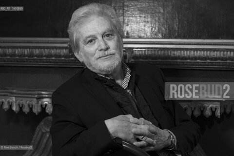 Rome May 10, 2019..Roberto Pazzi, poet, writer and journalist, photographed in Rome in the Napoleonic Museum spaces/Roberto Pazzi, poeta, scrittore e giornalista, fotografato a Roma negli spazi del Museo Napoleonico. ©Rino Bianchi/Rosebud2