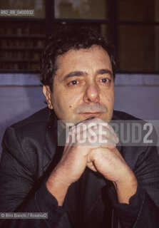 Rome November 3, 2008..Tommaso Pincio, the pseudonym of Marco Colapietro, writer, artist, and translator, goes beyond the simple Italianization of the name of the postmodern writer Thomas Pynchon and reveals geographical and sentimental connections with the Roman hill Pincio, as well as with Thomas the Apostle, photographed in the spaces of the Casa delle Letterature in Rome/Tommaso Pincio, pseudonimo di Marco Colapietro, scrittore, artista e traduttore, il suo pseudonimo va oltre la semplice italianizzazione del nome dello scrittore postmoderno Thomas Pynchon e rivela connessioni geografiche e sentimentali con il colle romano Pincio, oltreché con Tommaso apostolo, fotografato negli spazi della Casa delle Letterature di Roma. ©Rino Bianchi/Rosebud2