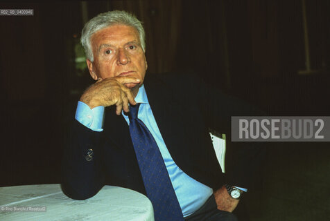 Rome, March 15, 1999..Sergio Zavoli, journalist and essayist, photographed in Rome, publishes Cera una volta la Prima Repubblica for Rai/Eri-Mondadori/Sergio Zavoli, giornalista e saggista, fotografato a Roma, pubblica per i tipi Rai\Eri-Mondadori  -Cera una volta la Prima Repubblica- ©Rino Bianchi/Rosebud2
