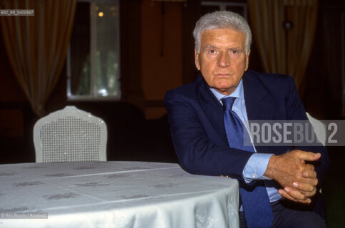 Rome, March 15, 1999..Sergio Zavoli, journalist and essayist, photographed in Rome, publishes Cera una volta la Prima Repubblica for Rai/Eri-Mondadori/Sergio Zavoli, giornalista e saggista, fotografato a Roma, pubblica per i tipi Rai\Eri-Mondadori  -Cera una volta la Prima Repubblica- ©Rino Bianchi/Rosebud2