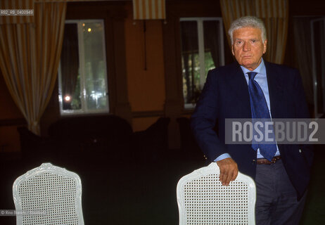 Rome, March 15, 1999..Sergio Zavoli, journalist and essayist, photographed in Rome, publishes Cera una volta la Prima Repubblica for Rai/Eri-Mondadori/Sergio Zavoli, giornalista e saggista, fotografato a Roma, pubblica per i tipi Rai\Eri-Mondadori  -Cera una volta la Prima Repubblica- ©Rino Bianchi/Rosebud2
