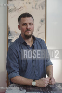 Rome December 7, 2025..Lorenzo Monfregola, a freelance Italian-German journalist and essayist, photographed in Rome at La Nuvola/Lorenzo Monfregola, giornalista italo tedesco freelance, saggista, fotografato a Roma negli spazi de La Nuvola. ©Rino Bianchi/Rosebud2