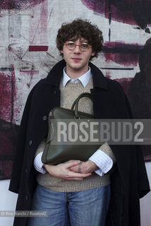 Rome December 8, 2025..Edoardo Prati, an Italian cultural influencer originally from Rimini, who rose to fame on social media for spreading classical literature, philosophy, and history, connecting the classics to contemporary life through accessible and engaging language, was photographed in Rome at La Nuvola/Edoardo Prati, influencer culturale italiano originario di Rimini, diventato famoso sui social per divulgare letteratura classica, filosofia e storia, collegando i classici alla vita contemporanea attraverso un linguaggio accessibile e coinvolgente, fotografato a Roma negli spazi de La Nuvola. ©Rino Bianchi/Rosebud2