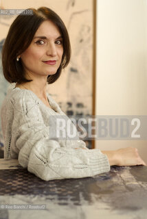 Rome December 7, 2025..Cinzia Giorgio, writer, professor of Womens History and Art History at the Decentralized Experimental University of Rome, expert in Renaissance History, specializing in Womens Studies, photographed in Rome at La Nuvola/Cinzia Giorgio scrittrice, docente di Storia delle Donne e Storia dellArte allUniversità Sperimentale Decentrata di Roma esperta di Storia del Rinascimento, specializzata in Womens Studies, fotografata a Roma negli spazi de La Nuvola. ©Rino Bianchi/Rosebud2