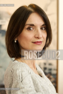 Rome December 7, 2025..Cinzia Giorgio, writer, professor of Womens History and Art History at the Decentralized Experimental University of Rome, expert in Renaissance History, specializing in Womens Studies, photographed in Rome at La Nuvola/Cinzia Giorgio scrittrice, docente di Storia delle Donne e Storia dellArte allUniversità Sperimentale Decentrata di Roma esperta di Storia del Rinascimento, specializzata in Womens Studies, fotografata a Roma negli spazi de La Nuvola. ©Rino Bianchi/Rosebud2