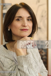 Rome December 7, 2025..Cinzia Giorgio, writer, professor of Womens History and Art History at the Decentralized Experimental University of Rome, expert in Renaissance History, specializing in Womens Studies, photographed in Rome at La Nuvola/Cinzia Giorgio scrittrice, docente di Storia delle Donne e Storia dellArte allUniversità Sperimentale Decentrata di Roma esperta di Storia del Rinascimento, specializzata in Womens Studies, fotografata a Roma negli spazi de La Nuvola. ©Rino Bianchi/Rosebud2