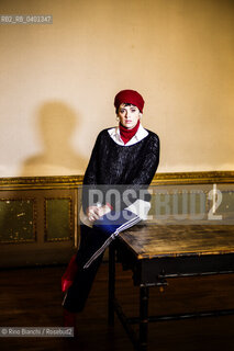 Turin January 31,  2026..Giulia Muscatelli, writer, author, collaborates with various publications, teacher at the Holden School, photographed in Turin at the Circolo dei lettori during the Festival Francesissimo/Giulia Muscatelli, scrittrice, autrice, collabora con diverse testate, docente della Scuola Holden, fotografata a Torino negli ambienti del Circolo dei lettori durante il Festival Francesissimo. ©Rino Bianchi/Rosebud2