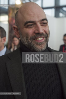 Rome December 8, 2025..Roberto Saviano, Italian writer, journalist, screenwriter, and television host, photographed in Rome at La Nuvola/Roberto Saviano scrittore, giornalista, sceneggiatore e conduttore televisivo italiano, fotografato a Roma negli spazi de La Nuvola. ©Rino Bianchi/Rosebud2