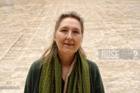 Rome March 22, 2026..Marie Darrieussecq, French writer, a student at the École normale supérieure in 1990 and a doctor of literature, photographed in the spaces of the Auditorium Parco della Musica/Marie Darrieussecq, scrittrice francese, allieva nel 1990 della École normale supérieure e dottore in letteratura, fotografata negli spazi dellAuditorium Parco della Musica. ©Rino Bianchi/Rosebud2