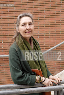 Rome March 22, 2026..Marie Darrieussecq, French writer, a student at the École normale supérieure in 1990 and a doctor of literature, photographed in the spaces of the Auditorium Parco della Musica/Marie Darrieussecq, scrittrice francese, allieva nel 1990 della École normale supérieure e dottore in letteratura, fotografata negli spazi dellAuditorium Parco della Musica. ©Rino Bianchi/Rosebud2