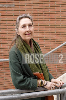 Rome March 22, 2026..Marie Darrieussecq, French writer, a student at the École normale supérieure in 1990 and a doctor of literature, photographed in the spaces of the Auditorium Parco della Musica/Marie Darrieussecq, scrittrice francese, allieva nel 1990 della École normale supérieure e dottore in letteratura, fotografata negli spazi dellAuditorium Parco della Musica. ©Rino Bianchi/Rosebud2