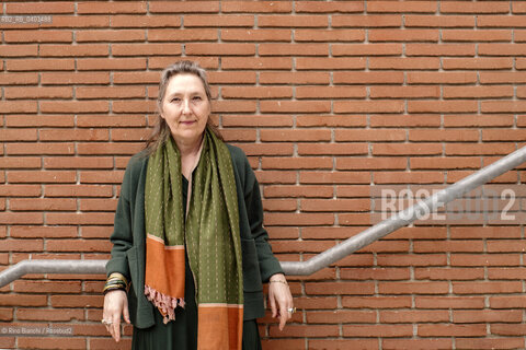 Rome March 22, 2026..Marie Darrieussecq, French writer, a student at the École normale supérieure in 1990 and a doctor of literature, photographed in the spaces of the Auditorium Parco della Musica/Marie Darrieussecq, scrittrice francese, allieva nel 1990 della École normale supérieure e dottore in letteratura, fotografata negli spazi dellAuditorium Parco della Musica. ©Rino Bianchi/Rosebud2