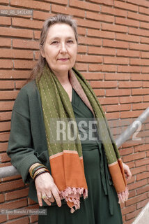 Rome March 22, 2026..Marie Darrieussecq, French writer, a student at the École normale supérieure in 1990 and a doctor of literature, photographed in the spaces of the Auditorium Parco della Musica/Marie Darrieussecq, scrittrice francese, allieva nel 1990 della École normale supérieure e dottore in letteratura, fotografata negli spazi dellAuditorium Parco della Musica. ©Rino Bianchi/Rosebud2