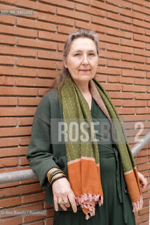 Rome March 22, 2026..Marie Darrieussecq, French writer, a student at the École normale supérieure in 1990 and a doctor of literature, photographed in the spaces of the Auditorium Parco della Musica/Marie Darrieussecq, scrittrice francese, allieva nel 1990 della École normale supérieure e dottore in letteratura, fotografata negli spazi dellAuditorium Parco della Musica. ©Rino Bianchi/Rosebud2