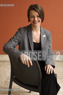 Rome March 22, 2026..Marie Darrieussecq, French writer, a student at the École normale supérieure in 1990 and a doctor of literature, photographed in the spaces of the Auditorium Parco della Musica/Marie Darrieussecq, scrittrice francese, allieva nel 1990 della École normale supérieure e dottore in letteratura, fotografata negli spazi dellAuditorium Parco della Musica. ©Rino Bianchi/Rosebud2