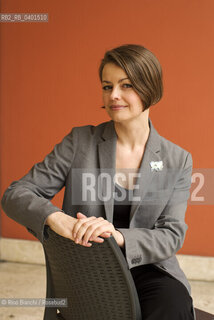 Rome March 22, 2026..Marie Darrieussecq, French writer, a student at the École normale supérieure in 1990 and a doctor of literature, photographed in the spaces of the Auditorium Parco della Musica/Marie Darrieussecq, scrittrice francese, allieva nel 1990 della École normale supérieure e dottore in letteratura, fotografata negli spazi dellAuditorium Parco della Musica. ©Rino Bianchi/Rosebud2