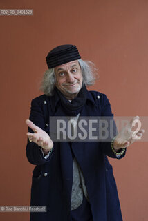 Rome March 22, 2026..Alessandro Bergonzoni, comedian, cabaret artist, playwright, writer, humorist, actor, visual artist, and lyricist, photographed in Rome at the Auditorium Parco della Musica/Alessandro Bergonzoni comico, cabarettista, drammaturgo, scrittore, umorista, attore, artista visivo e paroliere, fotografato a Roma negli spazi dellAuditorium Parco della Musica. ©Rino Bianchi/Rosebud2