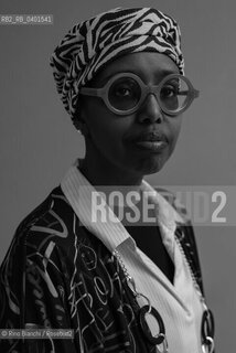 Rome March 22, 2026..Igiaba Scego, an Italian writer of Somali origin, author, essayist, daughter of Ali Omar Scego, the first governor of Mogadishu, ambassador, and foreign minister who emigrated to Italy in the aftermath of Siad Barres 1969 coup détat, photographed in Rome at the Auditorium Parco della Musica/Igiaba Scego scrittrice italiana di origine somala, autrice, saggista, figlia di Ali Omar Scego, primo governatore di Mogadiscio, ambasciatore e ministro degli esteri emigrato in Italia allindomani del colpo di Stato di Siad Barre del 1969, fotografata a Roma negli spazi dellAuditorium Parco della Musica. ©Rino Bianchi/Rosebud2