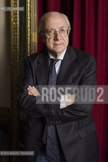 Turin May 7, 2026..Roberto Esposito, philosopher, professor emeritus of theoretical philosophy at the Scuola Normale Superiore, considered one of the key authors of Italian Theory, photographed in Turin at the Circolo dei lettori during the event Tracce. Intorno a Ferraris (Traces. Around Ferraris)/Roberto Esposito filosofo, professore emerito di filosofia teoretica presso la Scuola Normale Superiore, considerato uno degli autori di riferimento dellItalian Theory, fotografato a Torino negli ambienti del Circolo dei lettori in occasione dellevento Tracce. Intorno a Ferraris ©Rino Bianchi/Rosebud2