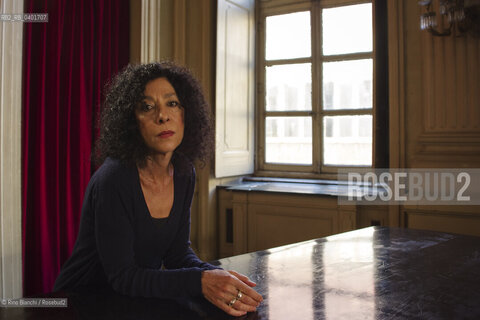 Turin May 17, 2026..Leila Guerriero, a journalist and writer who collaborates with El País, La Nación, Rolling Stone, and many other Latin American and European newspapers, was photographed in Turin at the Circolo dei lettori during the final evening of the European Strega Prize/Leila Guerriero giornalista e scrittrice, collabora con “El País”, “La Nación”, “Rolling Stone” e molte altre testate latinoamericane ed europee, fotografata a Torino negli spazi del Circolo dei lettori in occasione della serata finale del Premio Strega Europeo. ©Rino Bianchi/Rosebud2