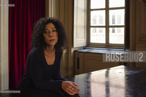 Turin May 17, 2026..Leila Guerriero, a journalist and writer who collaborates with El País, La Nación, Rolling Stone, and many other Latin American and European newspapers, was photographed in Turin at the Circolo dei lettori during the final evening of the European Strega Prize/Leila Guerriero giornalista e scrittrice, collabora con “El País”, “La Nación”, “Rolling Stone” e molte altre testate latinoamericane ed europee, fotografata a Torino negli spazi del Circolo dei lettori in occasione della serata finale del Premio Strega Europeo. ©Rino Bianchi/Rosebud2