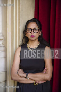 Turin May 17, 2026..Nathacha Appanah-Mouriquand, a Mauritian journalist and writer,.worked in Mauritius as a journalist for Le Mauricien and Week-End Scope, but has lived and worked in France since 1998. She was photographed in the Circolo dei lettori spaces during the final evening of the European Strega Prize/Nathacha Appanah-Mouriquand giornalista e scrittrice mauriziana, ha .lavorato a Mauritius come giornalista per Le Mauricien e Week-End Scope ma dal 1998 vive e lavora in Francia, fotografata negli spazi del Circolo dei lettori in occasione della serata finale del Premio Strega Europeo. ©Rino Bianchi/Rosebud2