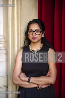 Turin May 17, 2026..Nathacha Appanah-Mouriquand, a Mauritian journalist and writer,.worked in Mauritius as a journalist for Le Mauricien and Week-End Scope, but has lived and worked in France since 1998. She was photographed in the Circolo dei lettori spaces during the final evening of the European Strega Prize/Nathacha Appanah-Mouriquand giornalista e scrittrice mauriziana, ha .lavorato a Mauritius come giornalista per Le Mauricien e Week-End Scope ma dal 1998 vive e lavora in Francia, fotografata negli spazi del Circolo dei lettori in occasione della serata finale del Premio Strega Europeo. ©Rino Bianchi/Rosebud2