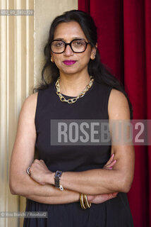 Turin May 17, 2026..Nathacha Appanah-Mouriquand, a Mauritian journalist and writer,.worked in Mauritius as a journalist for Le Mauricien and Week-End Scope, but has lived and worked in France since 1998. She was photographed in the Circolo dei lettori spaces during the final evening of the European Strega Prize/Nathacha Appanah-Mouriquand giornalista e scrittrice mauriziana, ha .lavorato a Mauritius come giornalista per Le Mauricien e Week-End Scope ma dal 1998 vive e lavora in Francia, fotografata negli spazi del Circolo dei lettori in occasione della serata finale del Premio Strega Europeo. ©Rino Bianchi/Rosebud2