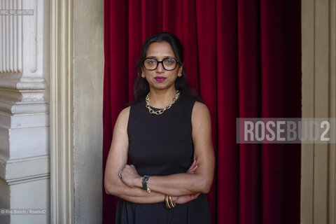 Turin May 17, 2026..Nathacha Appanah-Mouriquand, a Mauritian journalist and writer,.worked in Mauritius as a journalist for Le Mauricien and Week-End Scope, but has lived and worked in France since 1998. She was photographed in the Circolo dei lettori spaces during the final evening of the European Strega Prize/Nathacha Appanah-Mouriquand giornalista e scrittrice mauriziana, ha .lavorato a Mauritius come giornalista per Le Mauricien e Week-End Scope ma dal 1998 vive e lavora in Francia, fotografata negli spazi del Circolo dei lettori in occasione della serata finale del Premio Strega Europeo. ©Rino Bianchi/Rosebud2