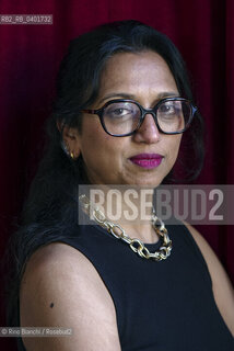 Turin May 17, 2026..Nathacha Appanah-Mouriquand, a Mauritian journalist and writer,.worked in Mauritius as a journalist for Le Mauricien and Week-End Scope, but has lived and worked in France since 1998. She was photographed in the Circolo dei lettori spaces during the final evening of the European Strega Prize/Nathacha Appanah-Mouriquand giornalista e scrittrice mauriziana, ha .lavorato a Mauritius come giornalista per Le Mauricien e Week-End Scope ma dal 1998 vive e lavora in Francia, fotografata negli spazi del Circolo dei lettori in occasione della serata finale del Premio Strega Europeo. ©Rino Bianchi/Rosebud2