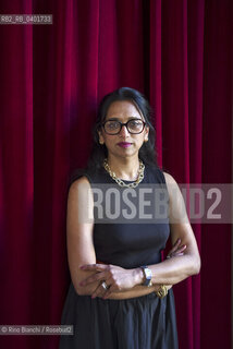 Turin May 17, 2026..Nathacha Appanah-Mouriquand, a Mauritian journalist and writer,.worked in Mauritius as a journalist for Le Mauricien and Week-End Scope, but has lived and worked in France since 1998. She was photographed in the Circolo dei lettori spaces during the final evening of the European Strega Prize/Nathacha Appanah-Mouriquand giornalista e scrittrice mauriziana, ha .lavorato a Mauritius come giornalista per Le Mauricien e Week-End Scope ma dal 1998 vive e lavora in Francia, fotografata negli spazi del Circolo dei lettori in occasione della serata finale del Premio Strega Europeo. ©Rino Bianchi/Rosebud2