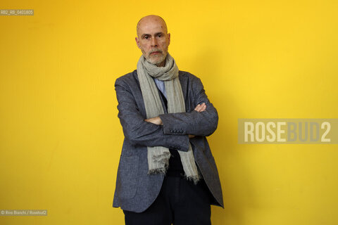 Turin May 16, 2026..Nikos Davvetas, writer, poet, and literary critic, author of numerous books selected for the State Literature Prize, photographed in Turin at the Lingotto/Nikos Davvetas scrittore, poeta e critico letterario, autore di numerosi libri selezionati per il Premio Statale di Letteratura, fotografato a Torino negli spazi del Lingotto. ©Rino Bianchi/Rosebud2