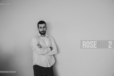 Turin May 16, 2026..Mattia Insolia, writer and editor, photographed in Turin at the Lingotto/Mattia Insolia scrittore ed editor, fotografato a Torino negli spazi del Lingotto. ©Rino Bianchi/Rosebud2