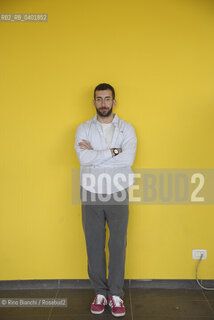 Turin May 16, 2026..Mattia Insolia, writer and editor, photographed in Turin at the Lingotto/Mattia Insolia scrittore ed editor, fotografato a Torino negli spazi del Lingotto. ©Rino Bianchi/Rosebud2