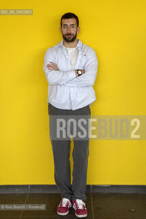 Turin May 16, 2026..Mattia Insolia, writer and editor, photographed in Turin at the Lingotto/Mattia Insolia scrittore ed editor, fotografato a Torino negli spazi del Lingotto. ©Rino Bianchi/Rosebud2