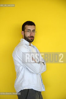 Turin May 16, 2026..Mattia Insolia, writer and editor, photographed in Turin at the Lingotto/Mattia Insolia scrittore ed editor, fotografato a Torino negli spazi del Lingotto. ©Rino Bianchi/Rosebud2