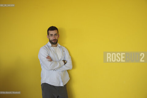 Turin May 16, 2026..Mattia Insolia, writer and editor, photographed in Turin at the Lingotto/Mattia Insolia scrittore ed editor, fotografato a Torino negli spazi del Lingotto. ©Rino Bianchi/Rosebud2
