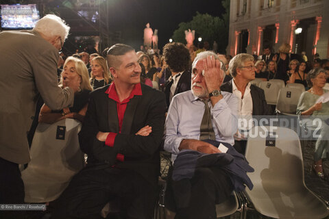 Rome, July 8, 2026.Michele Mari and Alcide Pierantozzi photographed in Rome during the final evening of the Strega Prize/Michele Mari ed Alcide Pierantozzi fotografati a Rom a durante la serata finale del Premio Strega. ©Rino Bianchi/Rosebud2