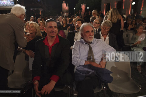 Rome, July 8, 2026.Michele Mari and Alcide Pierantozzi photographed in Rome during the final evening of the Strega Prize/Michele Mari ed Alcide Pierantozzi fotografati a Rom a durante la serata finale del Premio Strega. ©Rino Bianchi/Rosebud2