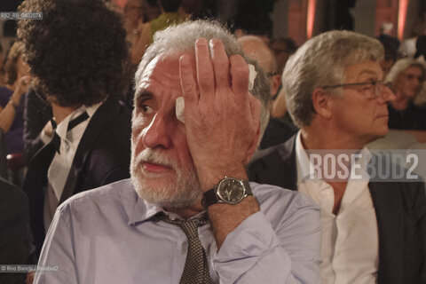 Rome, July 8, 2026.Michele Mari, writer, poet, and university professor, during the final evening of the Strega Prize/Michele Mari, scrittore, poeta, docente universitario, durante la serata finale del Premio Strega. ©Rino Bianchi/Rosebud2