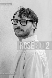 Biella, September 13, 2026.Nicolò Bellon, writer and storyteller, photographed in Biella at the former De Agostini factory during the Fuoriluogo Festival/Nicolò Bellon, scrittore e storyteller, fotografato a Biella negli spazi dellex opificio De Agostini durante il Festival Fuoriluogo. ©Rino Bianchi/Rosebud2