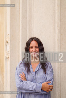 Biella September 13, 2026..Writer Ilaria Rossetti—who made her literary debut in 2007 with the short story La leggerezza del rumore (published by Marsilio Editori), winning the 12th edition of the Campiello Giovani Prize—pictured in Biella during the Fuoriluogo Festival/Ilaria Rossetti, scrittrice, ha esordito in letteratura nel 2007 con il racconto La leggerezza del rumore (pubblicato da Marsilio Editori), con il quale ha vinto la dodicesima edizione del Premio Campiello Giovani, fotografata a Biella durante il Festival Fuoriluogo. ©Rino Bianchi/Rosebud2