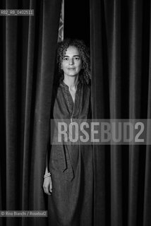 Turin September 22, 2026..Leila Slimani, a French journalist and writer of Moroccan origin, photographed in Turin at the Circolo dei Lettori/Leila Slimani, giornalista e scrittrice francese di origine marocchina, fotografata a Torino negli ambienti del Circolo dei lettori. ©Rino Bianchi/Rosebud2